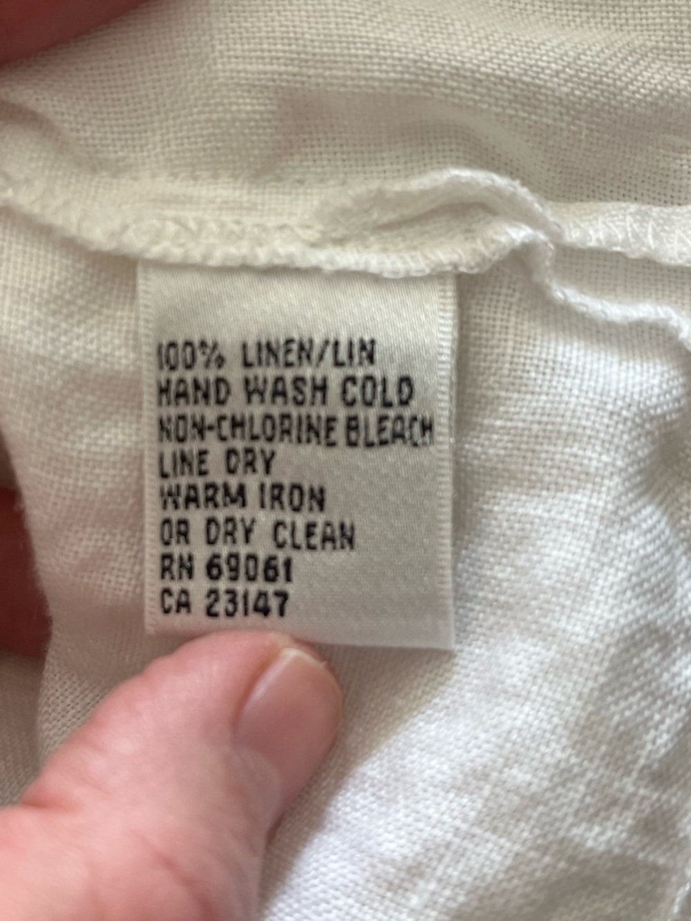 Talbots White Irish Linen Shirt 100% linen gently worn - Picture 9 of 11